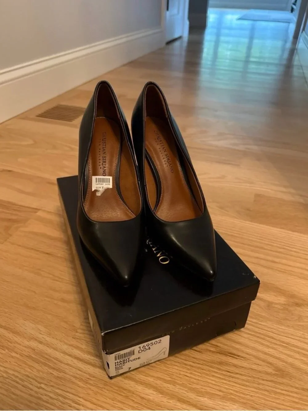 Christian Siriano Black Pointed-Toe Pumps